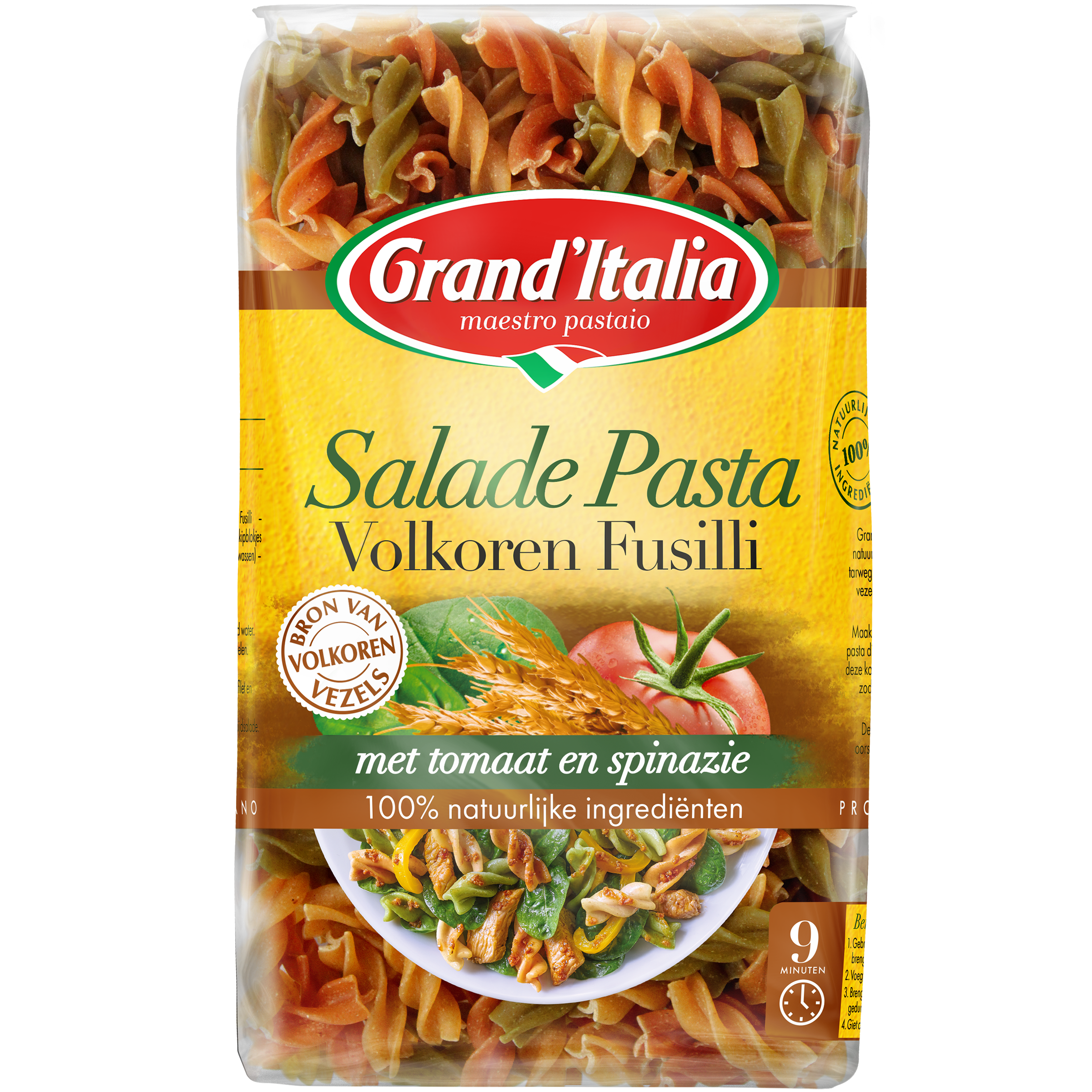 Salade Pasta Volkoren Fusilli 500g Grand'Italia